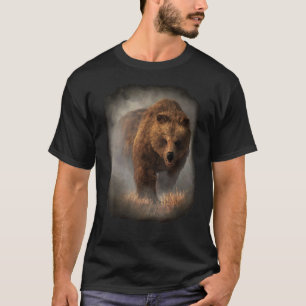 Camiseta Oso Grizzly Emergiendo De La Niebla