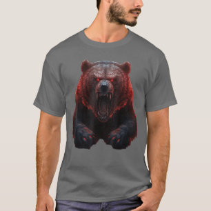 Camiseta Oso Grizzly Enfadado Oso Peligroso Horror Oso frie