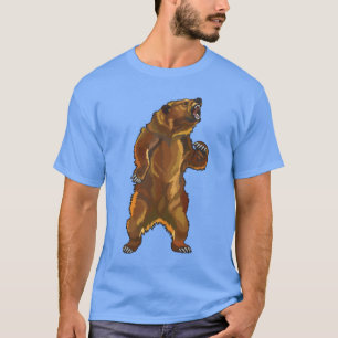 Camiseta oso grizzly enojado