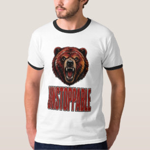 Camiseta Oso Grizzly Rugiente Imparable