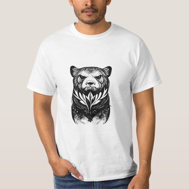 Camiseta Oso Grizzly Wild Animal Nature Ilustracion Art (Anverso)