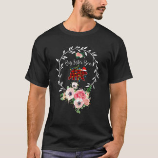 Camiseta Oso Hermana Mayor Xmas Familia Navidad Pijama Rojo
