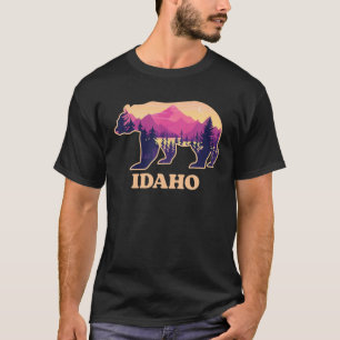 Camiseta Oso Idaho ID Montañas Vintage Cazando Camping Así