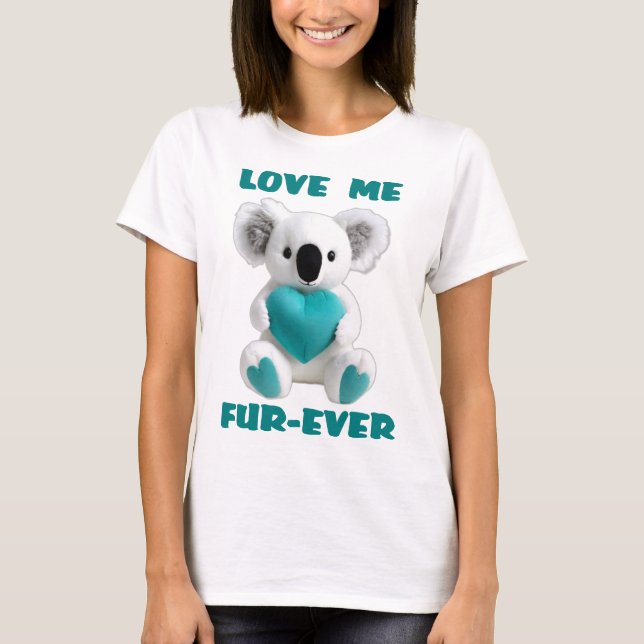 Camiseta Oso Koala Abrazando regalo de El día de San Valent (Anverso)