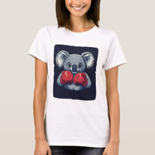 Camiseta Oso Koala Lindo Con Habilidades Serias De Boxeo Pa