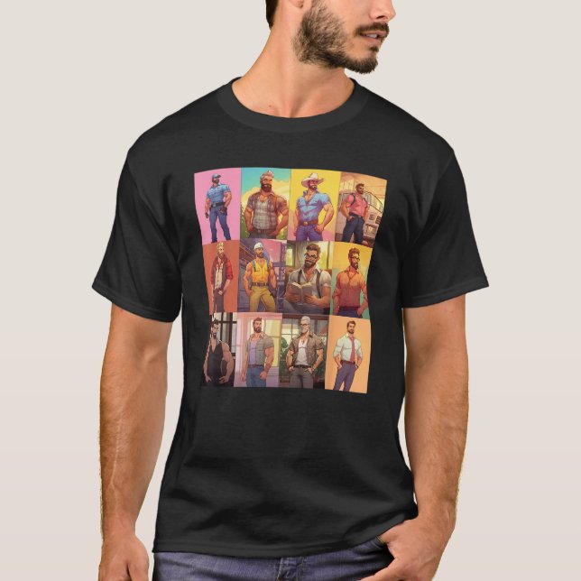 Camiseta Oso LGBT Dilf Mens Músculo Papi Gay Bear Cub Jock (Anverso)