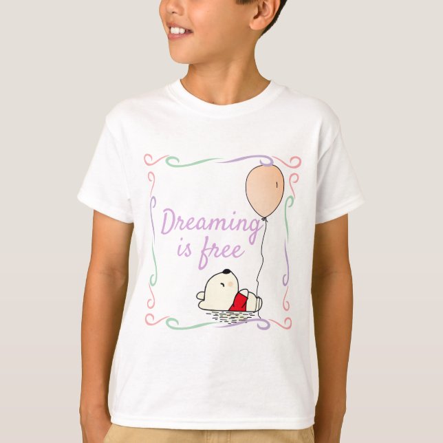 Camiseta Oso libre de sueños con globos (Anverso)