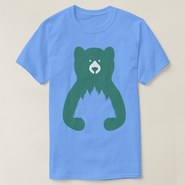 Camiseta oso lindo abrazando árboles (Diseño del anverso)