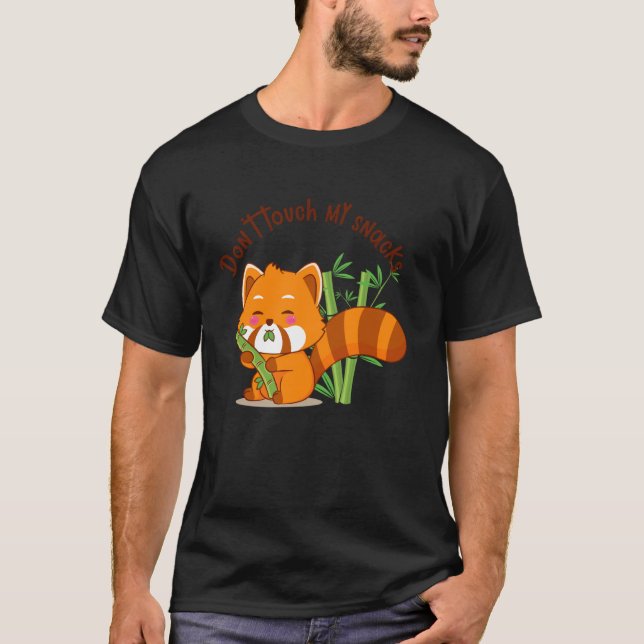 Camiseta oso lindo comiendo bambú (Anverso)