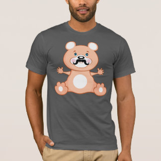 Camiseta Oso lindo con el bigote