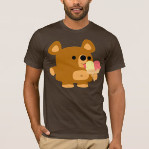 Camiseta Oso lindo del dibujo animado con las bolas:)