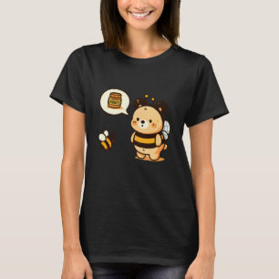 Camiseta Oso Lindo Disfrazado de Abeja Pensando en Miel