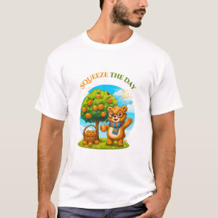 Camiseta Oso Lindo & Naranjo - Exprime El Día Illustra