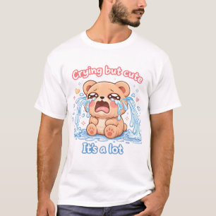 Camiseta Oso Llorón Kawaii – Meme Adorable Llorando