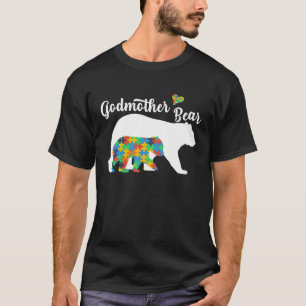Camiseta Oso madrina de apoyo al autismo concienciación sob