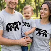 Oso Mama Gris Familia a Juego