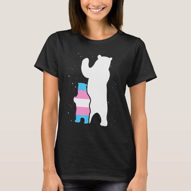 Camiseta Oso Mamá Orgullo Transgénero Cub Lgbt Trans Orgull (Anverso)