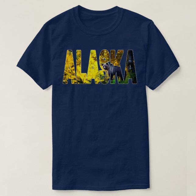 Camiseta Oso marrón de ALASKA sobre la caza de TShirt en Es (Diseño del anverso)