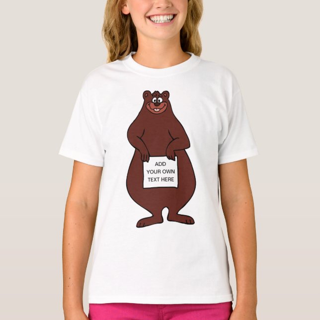 Camiseta Oso Marrón Divertido (Anverso)