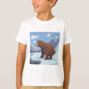 Camiseta Oso marrón en las montañas