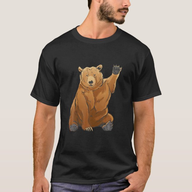 Camiseta Oso marrón feliz (Anverso)