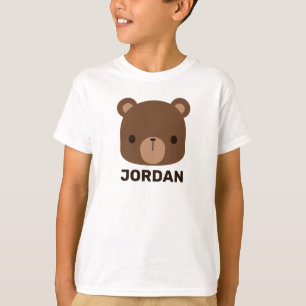 Camiseta Oso marrón lindo con nombre personalizado