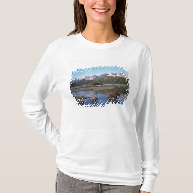 Camiseta Oso marrón, oso pardo, cerda y cachorros en (Anverso)