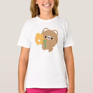 Camiseta Oso marrón romántico
