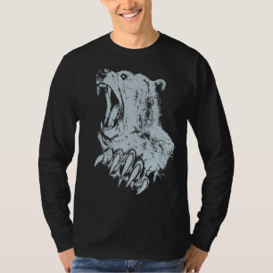 Camiseta Oso Marrón rugido Oso Predador Grizzly B