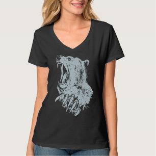 Camiseta Oso Marrón rugido Oso Predador Grizzly B