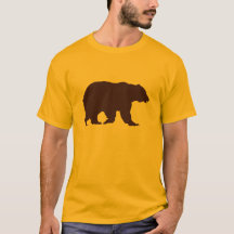 Camiseta Oso Marrón Silueta