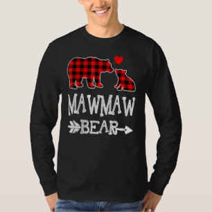 Camiseta Oso Mawmaw , Oso de abuela Pajam con tocado de búf