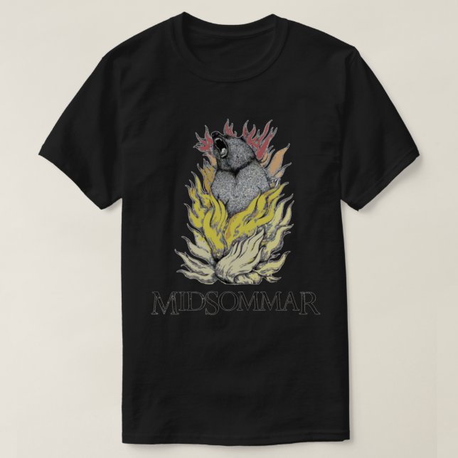 Camiseta Oso Midsommar en llamas (Diseño del anverso)