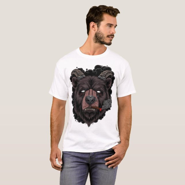 Camiseta Oso Místico Cornudo (Anverso completo)
