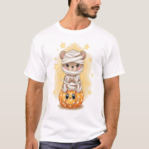 Camiseta Oso Momia Lindo de Halloween