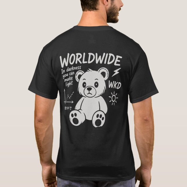 Camiseta Oso mundial - Luz en la oscuridad (Reverso)