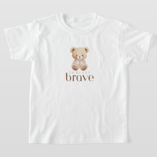 Camiseta oso muy valiente infancia cáncer niños enfermos li