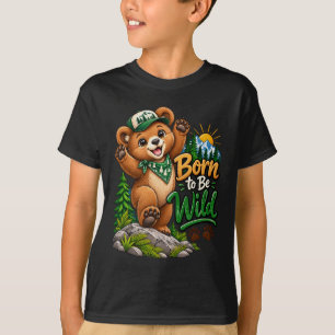 Camiseta Oso nacido para ser salvaje