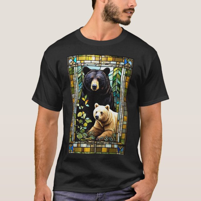 Camiseta Oso negro con cubo de oso espiritual (Anverso)