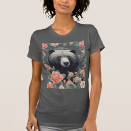 Camiseta Oso negro lindo alabama rodeado de camellia
