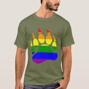 Camiseta Oso Orgullo Bandera Arcoíris Pata de Oso