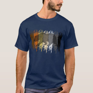Camiseta Oso Orgulloso Grunge Fresco Sombra Orgullo Gay Oso