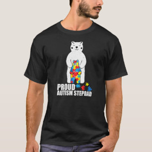Camiseta Oso Orgulloso Padrastro Pieza de Rompecabezas de C