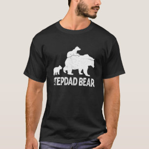 Camiseta Oso padrastro 2 cachorros padrastro 2 niños para p