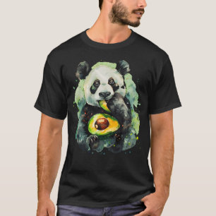 Camiseta Oso Panda Aguacate Arte Acuarela Aguacate