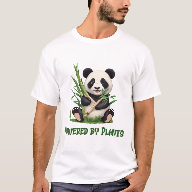 Camiseta Oso Panda alimentado por plantas (Anverso)