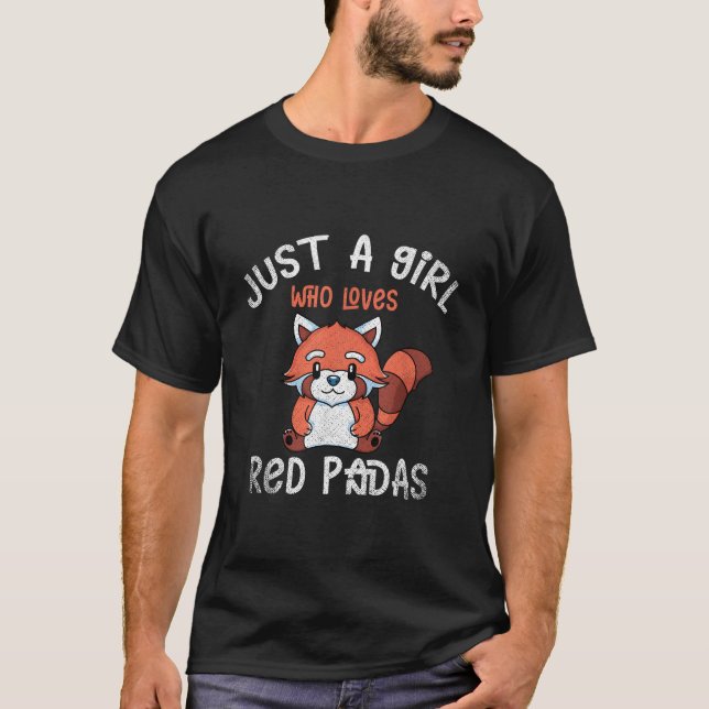 Camiseta Oso Panda Animal Bambú Panda Rojo (Anverso)