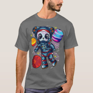 Camiseta Oso Panda Astronauta En El Espacio