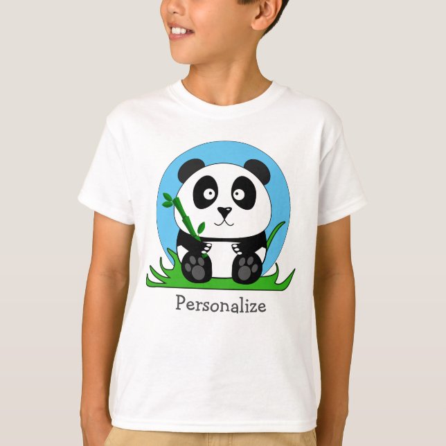 Camiseta Oso Panda Blanco Y Negro (Anverso)