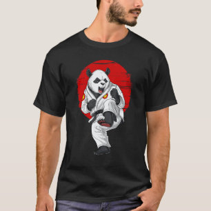 Camiseta Oso Panda Clásico Karate Kickboxing Kung Fu Taekw